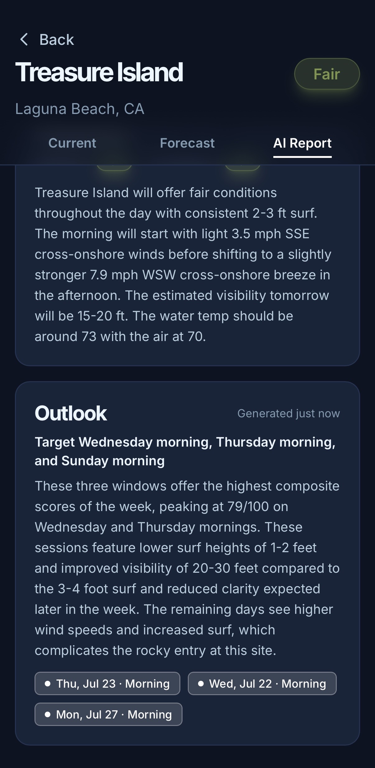 LucidSeas Pro, tailored AI reports and the weekly Outlook
